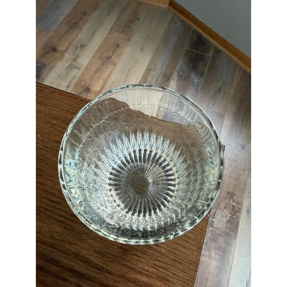 Ezra Brooks Whiskey Rocks Glasses Set of 2 Ribbed Lowball Bourbon Tumblers Clear